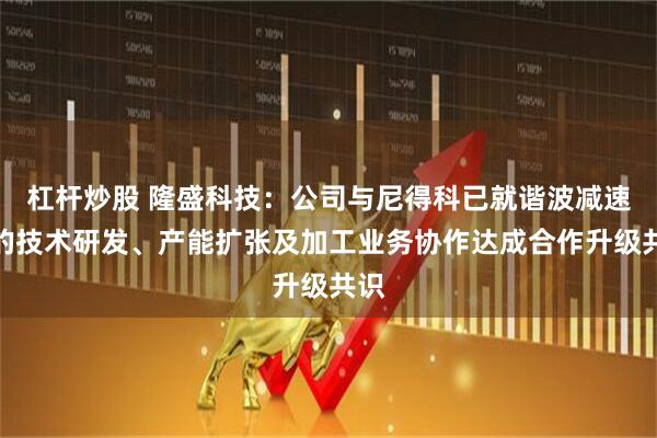 杠杆炒股 隆盛科技：公司与尼得科已就谐波减速器的技术研发、产能扩张及加工业务协作达成合作升级共识